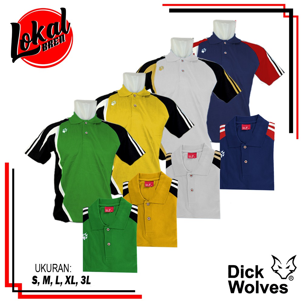 Baju Olahraga Lengan Panjang Pria & Wanita Dick Wolves Boris Polo
