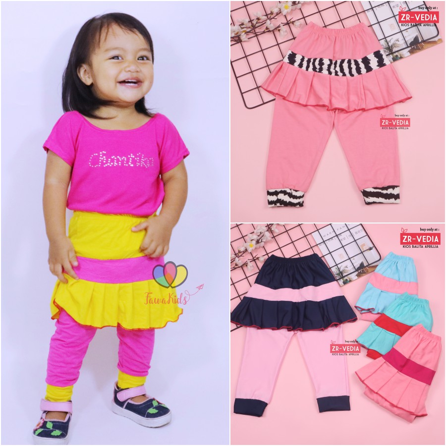 Umbrella Pants uk Bayi - 4 Tahun / Celana Panjang Anak Perempuan Model Rok Celana Legging Pants