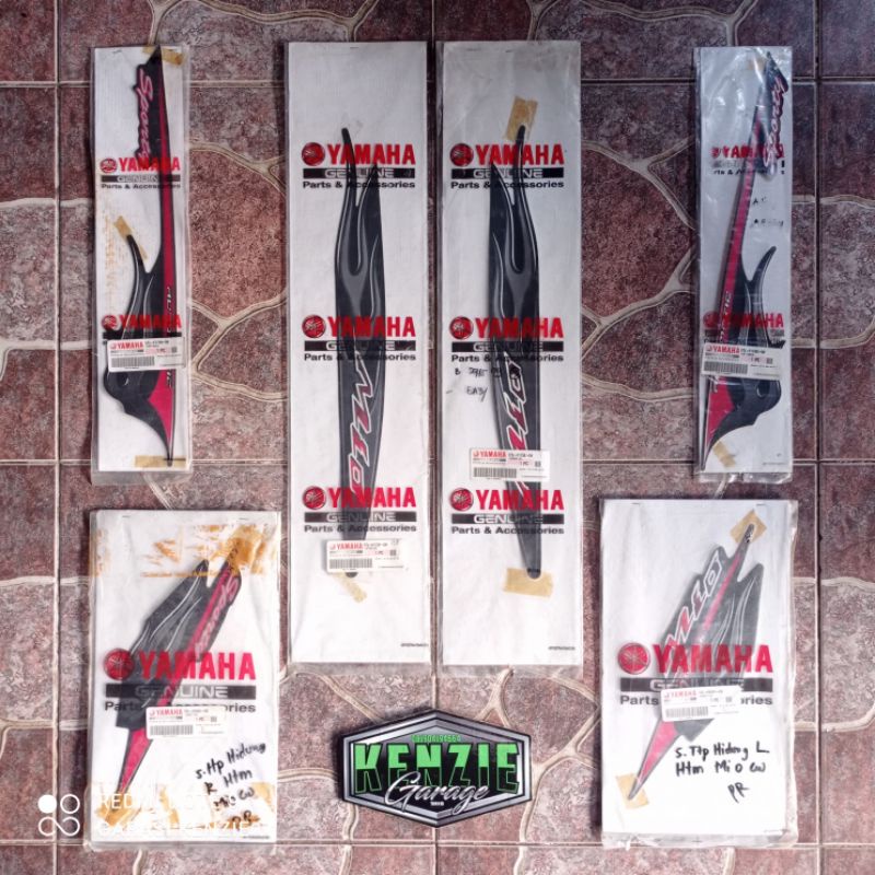 Stiker Striping Graphic Yamaha Mio Sporty Hitam 2006 Original