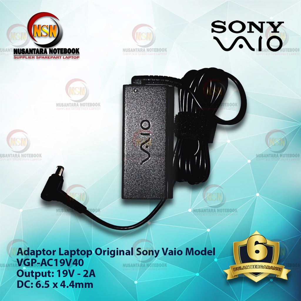 Adaptor Charger Laptop SONY 19.5V 2A Original AC19V40