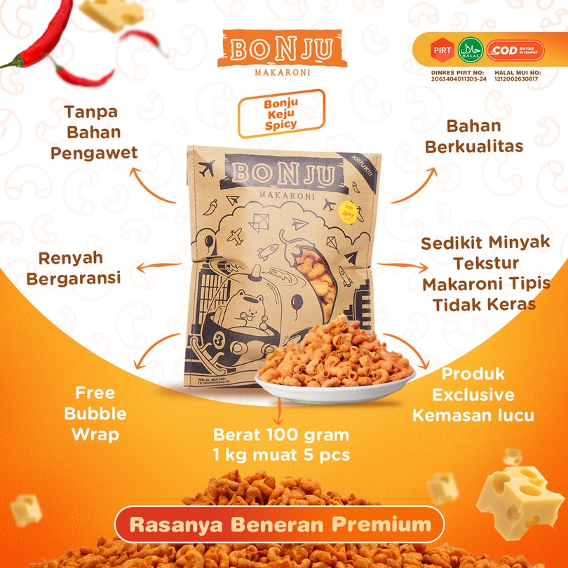 

Makaroni Keju Cemilan Makanan Ringan Jajanan Makaroni Bonju Makroni Goreng Premium Rasa Keju Spicy 100 Gr Jajan Murah Jadul Macroni Macaroni Makarun Bantet Bantet Mateng