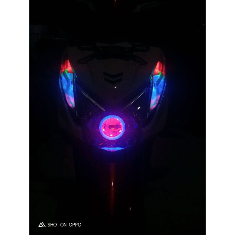 Projie Beat Fi & Lampu Alis Remot Komplit l Custom Headlamp Reflektor Beat Fi/Beat Street/Beat Karbu