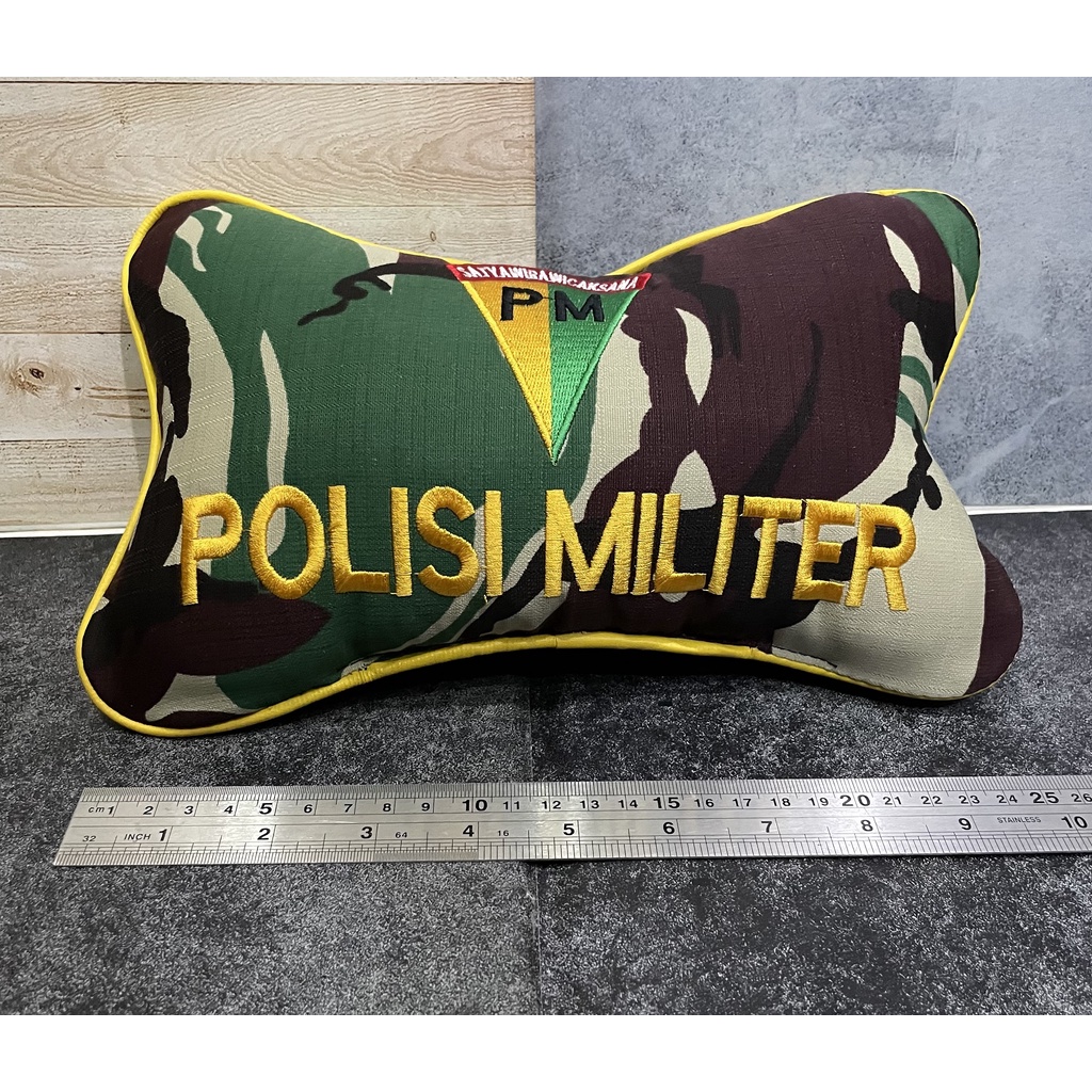 Bantal Mobil PM Loreng - Bantal Mobil - Bantal Kepala PM Police Militer