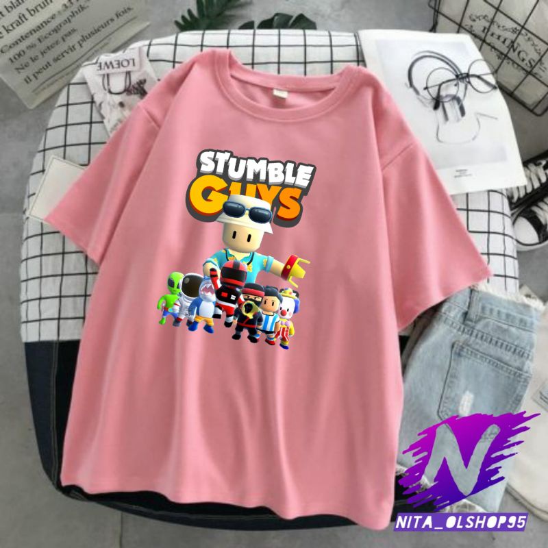 stumble guys baju atasan anak kaos stumble guys spesial bahan premium kaos anak laki laki