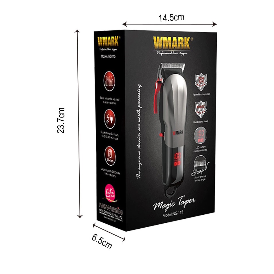 WMARK NG-115 - Professional Electric Hair Clipper Trimmer