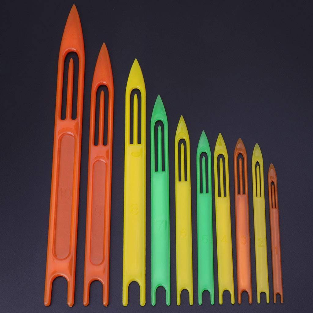 10Pcs Jarum Jahit Bahan Plastik Multi Warna untuk Reparasi Jaring Ikan