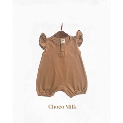 Libby Ivy Ruffle Earth Color Series Jumper Segi 4 Cotton Earth Colour Libby Baby Pakaian Bayi Jumper Libby Jumper Bayi Baju Bayi Newborn-Choco Milk Ivy Ruffl