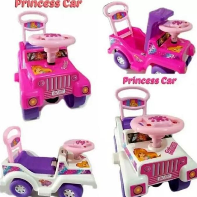 mobil dorong jeep barbie anak