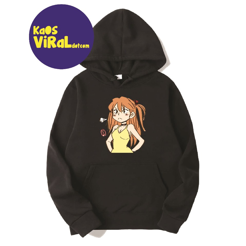 JACKET HOODIE ANIME WAIFU EVANGELION CHIBI ASUKA LANGLEY HOODIE