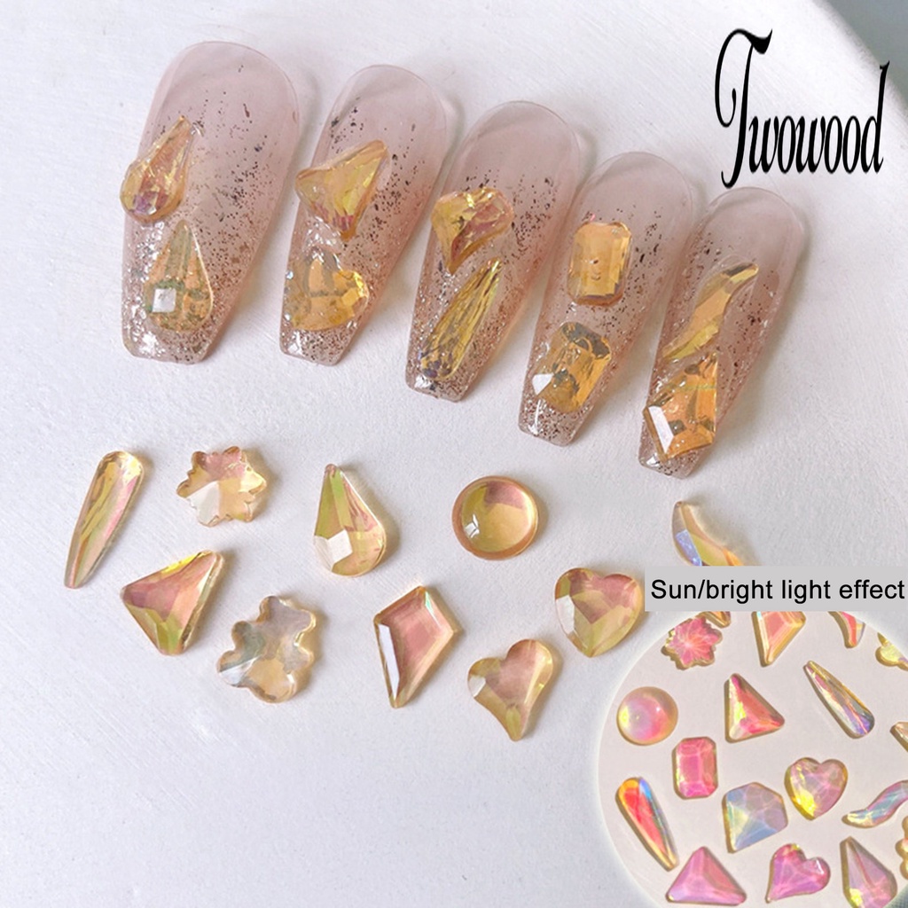 1 Kotak 12 Grids Glitter Bahan Resin Untuk Dekorasi Manicure