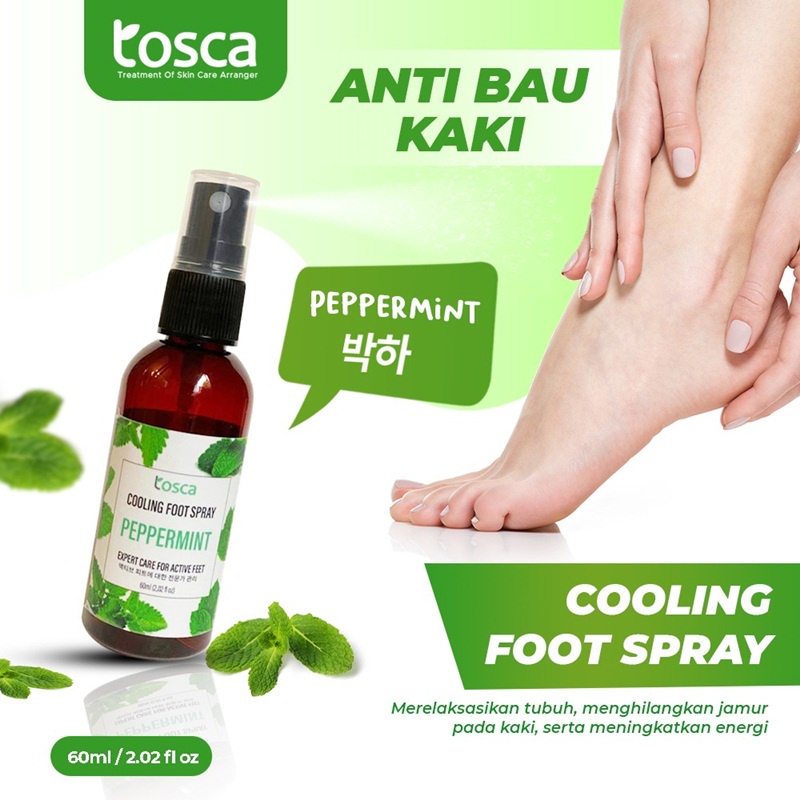 Foot Spray  Tosca Penghilang Bau Kaki Cooling Deodorant Kaki Perawatan Kaki / Tosca Cooling Foot Spray Ampuh Menghilangkan Bau Kaki Alami/COOLING FOOT SPRAY PENGHILANG BAU KAKI - FOOT SPRAY - DEODORANT KAKI PENGHILANG BAU KAKI