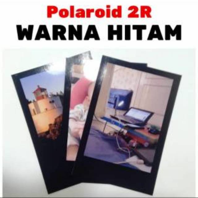 Cetak Foto Polaroid 2r Warna Hitam Background Warna Polos Merah Kuning Hijau Biru Pink Shopee Indonesia