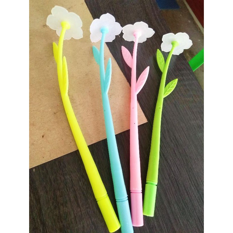 

pulpen ballpoint bolpoin karet bunga flower