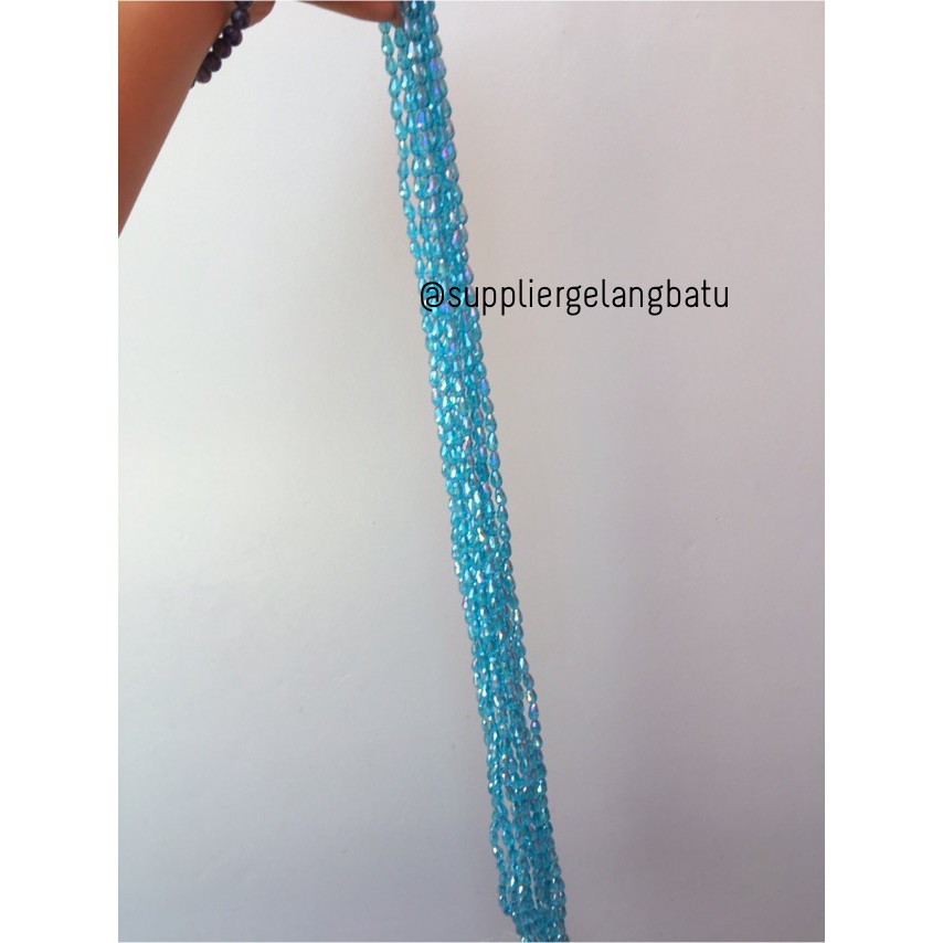 kristal Tetes ceko 13mm x 8mm LIGHT BLUE beads crystal acrillic BEAD aksesoris supplier bahan craft