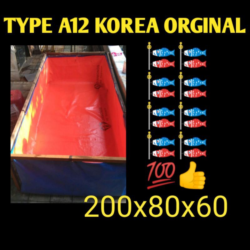 TERPAL KOLAM IKAN TYPE A12 KOREA ORGINAL UKRAN 200X80X60