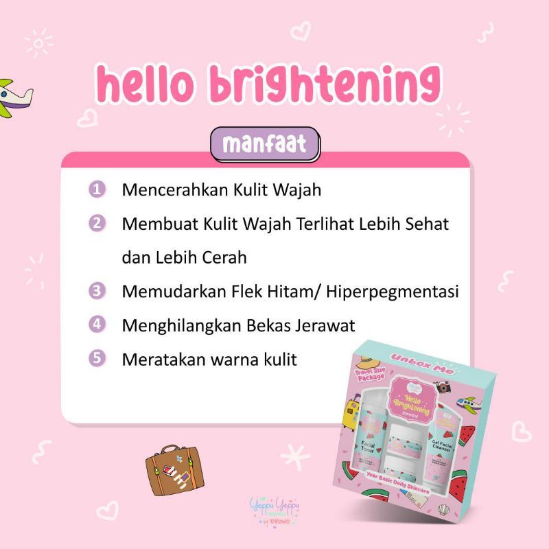 Yeppu-Yeppu by Kiyowo Skincare Travelsize Package | Paket Skin Care | Chingu