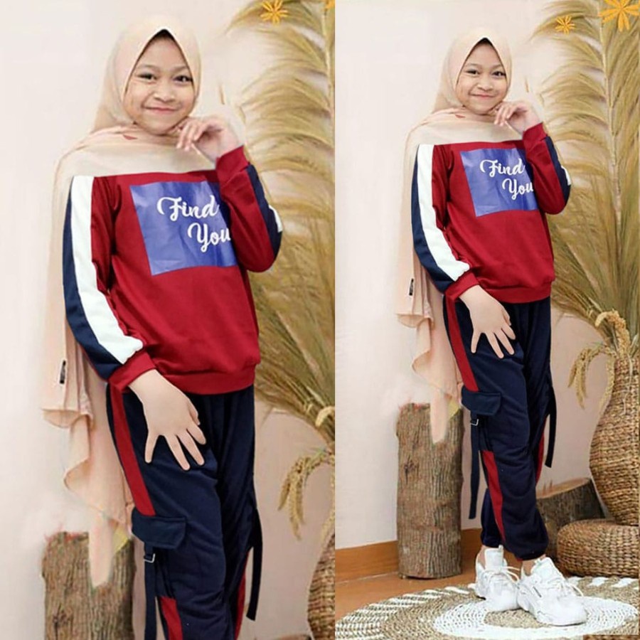 set baju anak perempuan Setelan Stelan Anak Perempuan Cewek import Kekinian Umur 8 9 10 11 12 13  ta