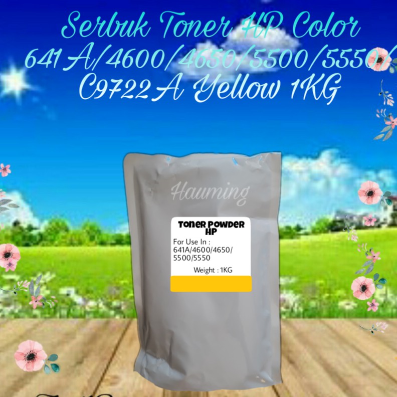 Serbuk Toner HP 641A 4600 4610 4650 4600dtn 4600hdn 4600n 4650dn 4650hdn 4650n C9722A Yellow 1kg