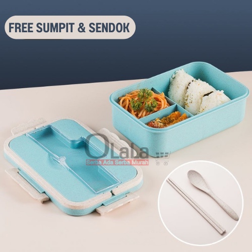 Lunch Box Set Kotak Bekal Makan Wheat Straw 4 in 1 CH-4261