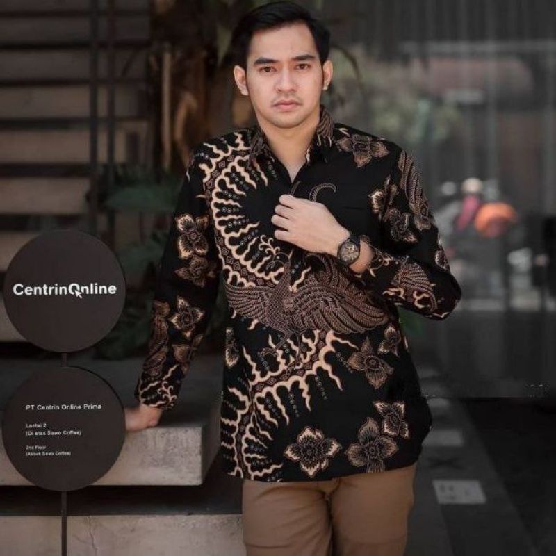 Kemeja Panjang Batik Baju Kemeja Agrapana Batik Azmil HRB0 SIZE M L XL XXL