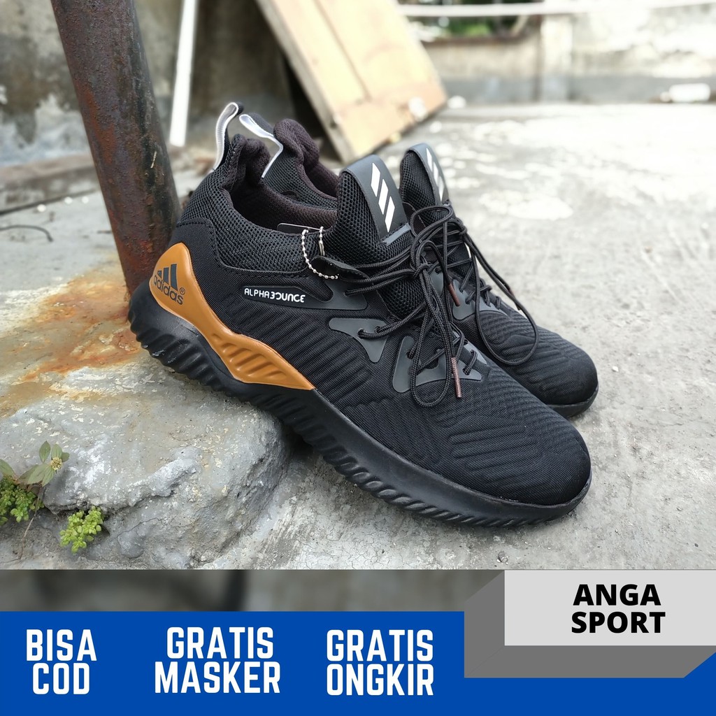 SEPATU PRIA ADIDAS ALPHABOUNCE BEYOND RUNNING SEPATU LARI COWOK SNEAKERS FITNES GYM MADE IN VIETNAM