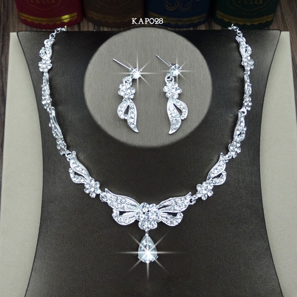 [BEST SELLER] AKSESORIS SET KALUNG ANTING PENGANTIN WANITA WEDDING PESTA KAP028