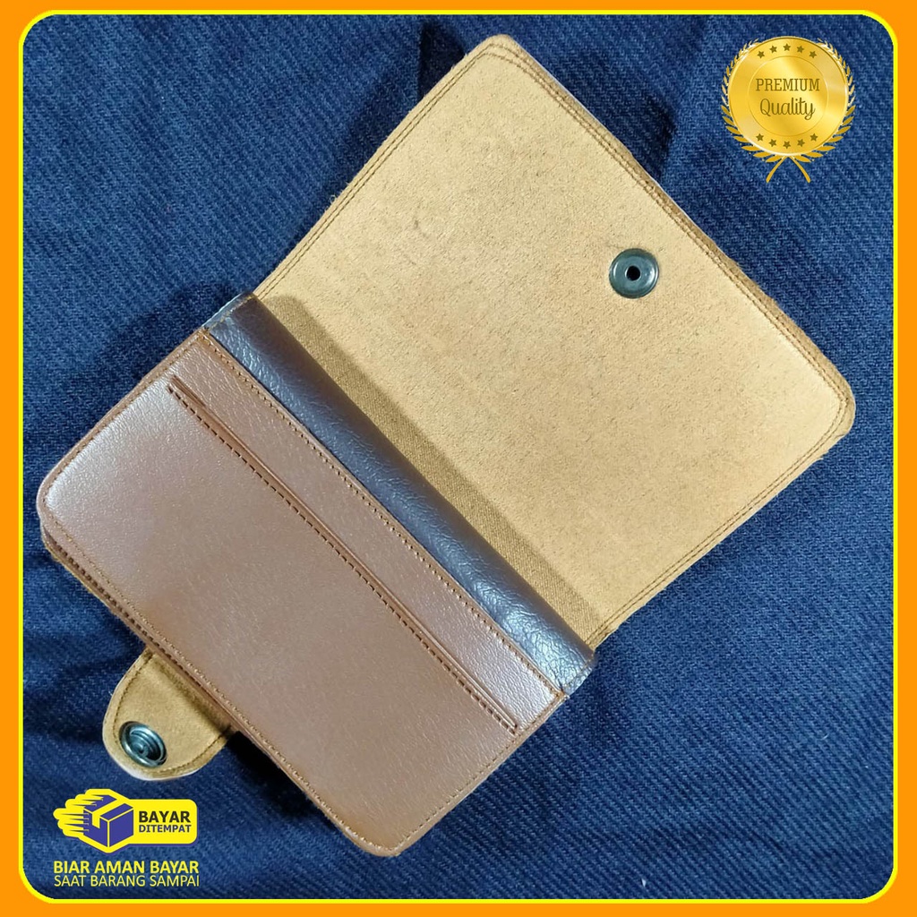 Dompet Cowok levis 3/4 kancing sintetik kasual