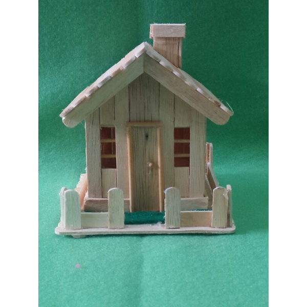 Prakarya miniatur rumah dari stik es cream