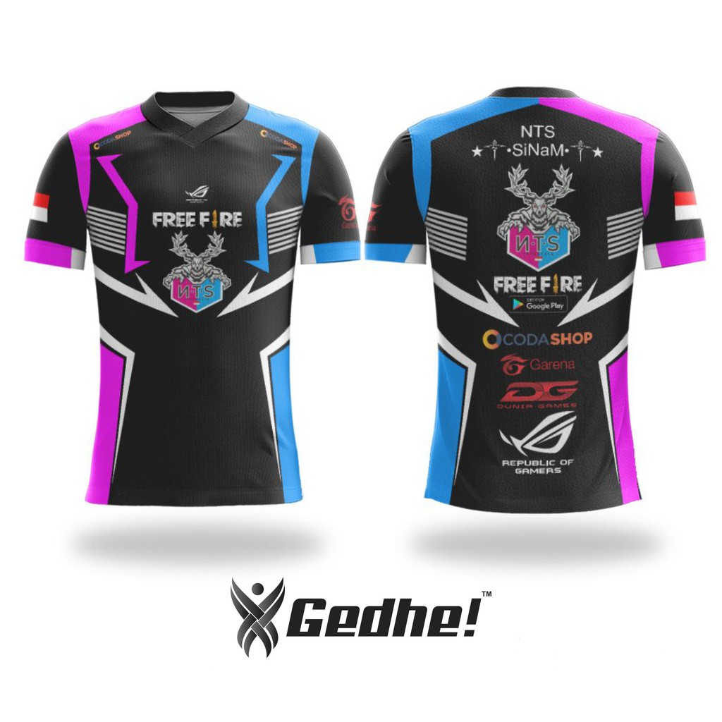 Jersey Gaming Custom Full Printing (free design/bisa pakai design sendiri)