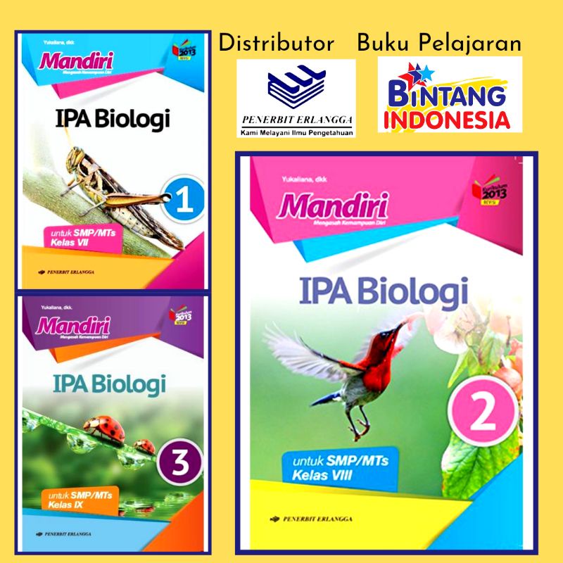 Erlangga - Buku Pelajaran Mandiri IPA Biologi Kelas 1,2,3 SMP/MTs Kurikulum 2013 Revisi