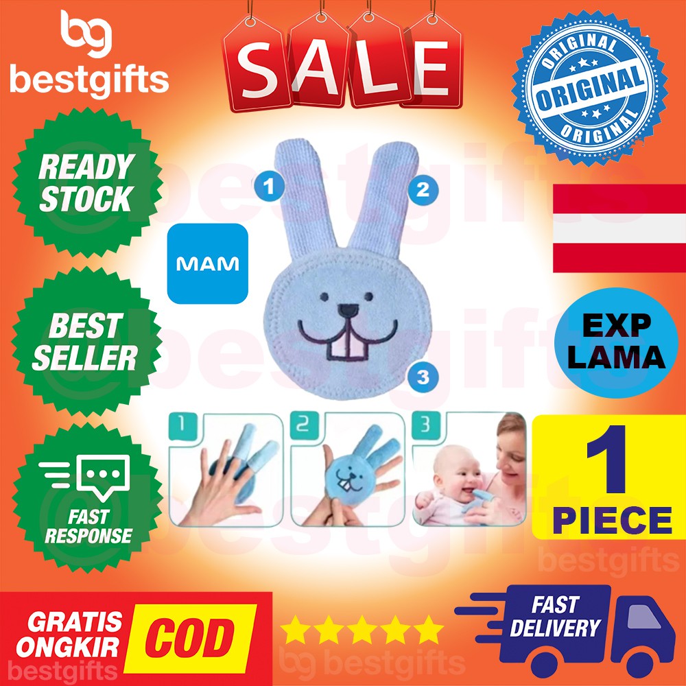 MAM BABY'S ORAL CARE RABBIT PINK BABY PEMBERSIH PERAWATAN LIDAH GIGI GUSI RONGGA MULUT BAYI ANAK