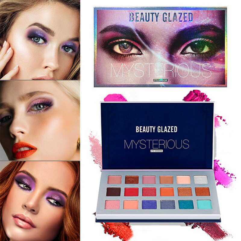 Beauty Glazed MYSTERIOUS Eyeshadow Palette Beauty Glazed Eyeshadow Matte Eyeshadow Glitter Pallete