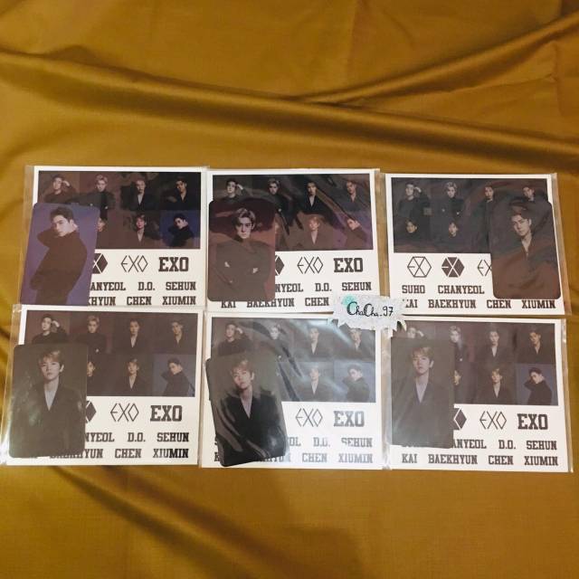 Official Photocard+Sticker Lightstick EXO Sehun, Baekhyun, Chanyeol, DO