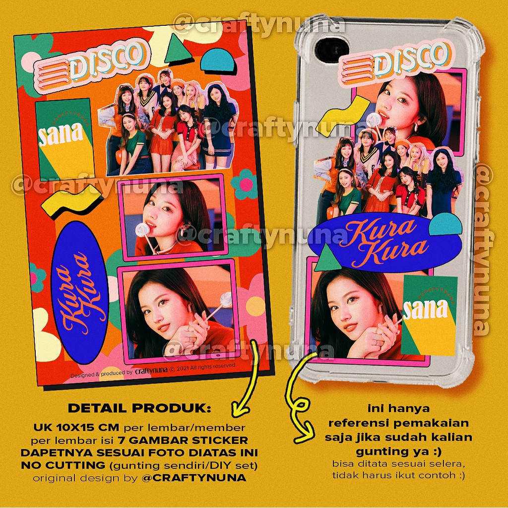 (TW-002) TWICE Japan Sticker Set Perfect World Kura Kura DIY stiker hp album 2021 kpop case aesthetic deco