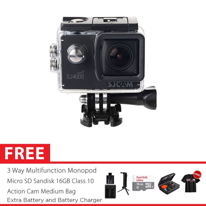 SJCAM SJ4000 WiFi Full HD Action Kamera 3 Way Master 16GB