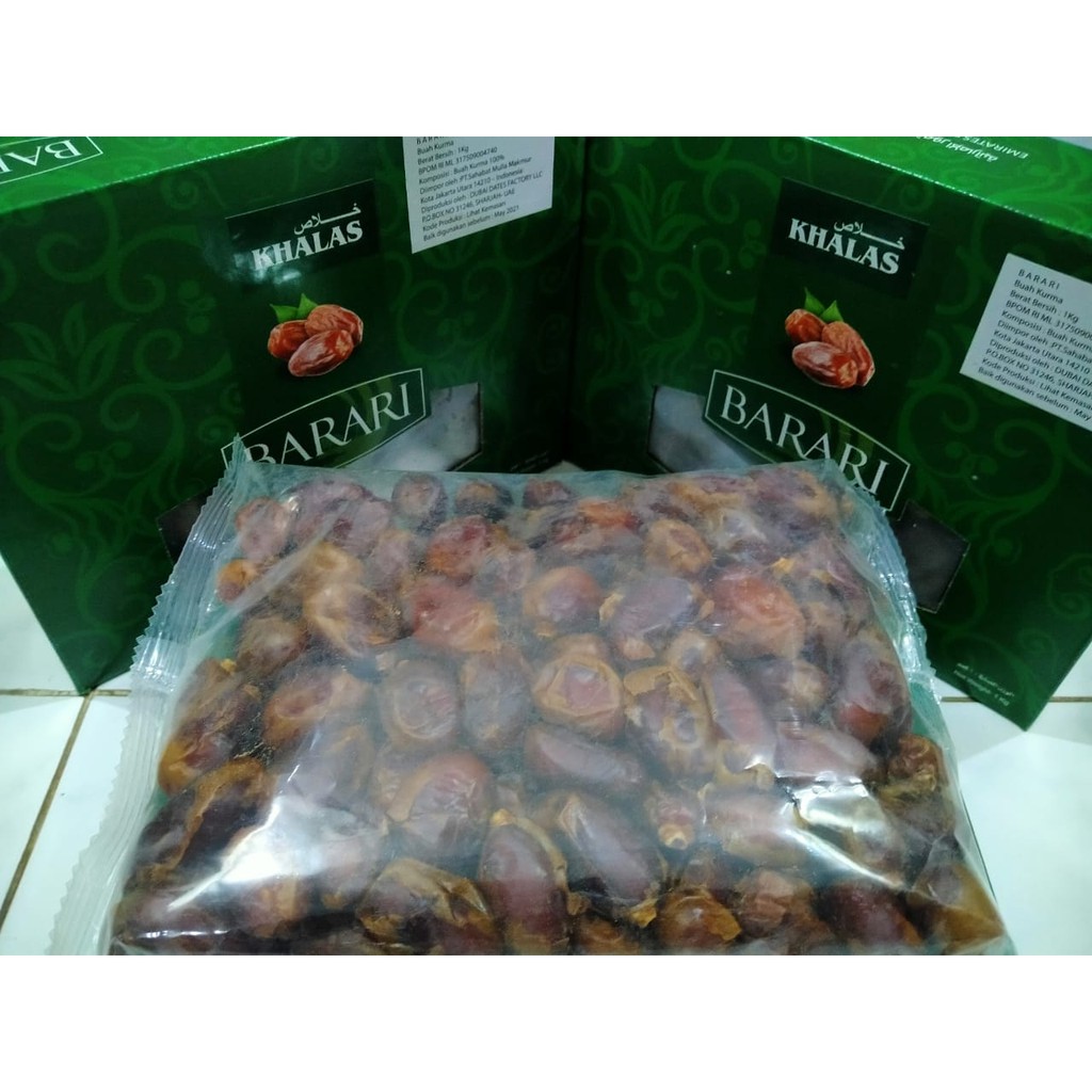 

kurma khalas barari curah ukuran 1kg