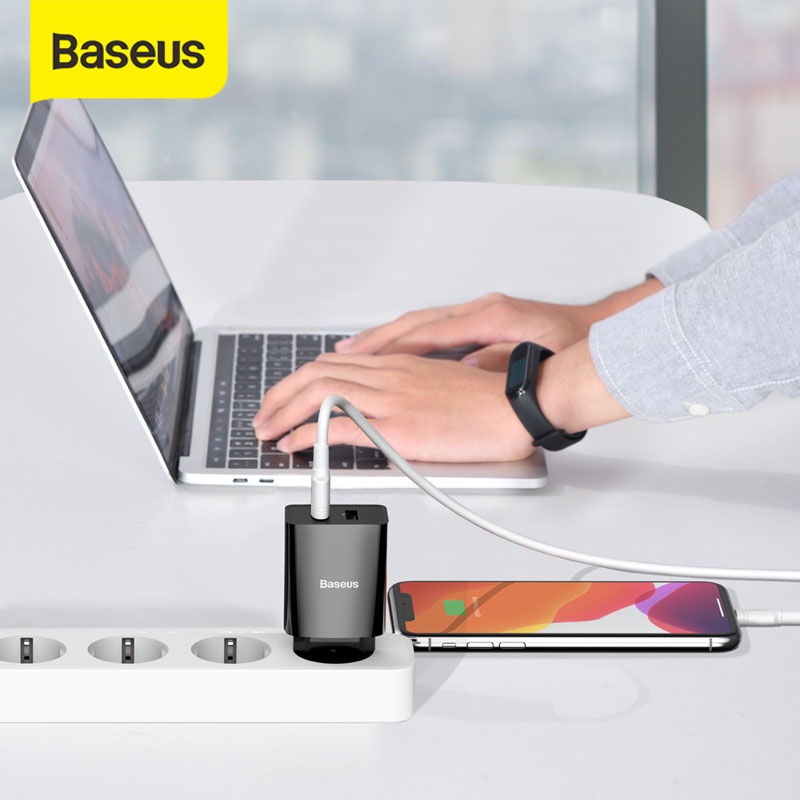 Baseus Kepala Charger Mini Dual USB Charger eu plug charger