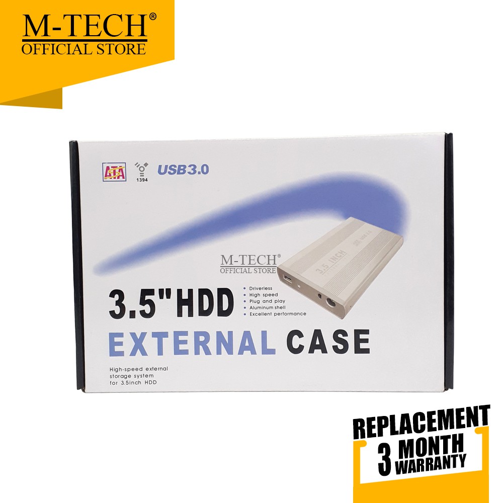 M-TECH ORIGINAL Casing Harddisk Eksternal SATA 3.5&quot; HDD Usb 3.0 External case SATA