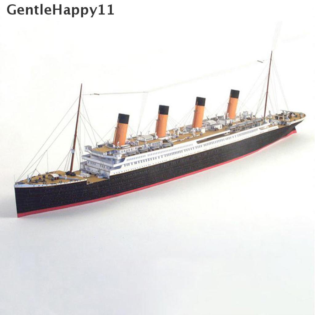 Gentlehappy Set Mainan Kapal Titanic 3D Bahan Kertas Skala 1: 400 DIY