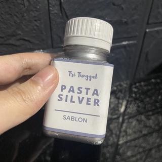 Pasta Silver Alumunium 50gr 50 gram GROSIR PRAKARYA MALANG Paste Sablon Abu-Abu Metalik Metalic Berkilau Resin Recine Recin Serbuk Bubuk Clay Grey Gray Campuran Prakarya Kerajinan Craft Crafting Art Seni Kesenian Kertakes Bahan Perlengkapan