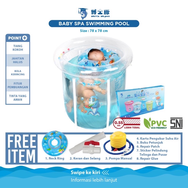 DOCTOR DOLPHIN Baby Spa Swimming Pool DD02502 - Kolam spa bayi