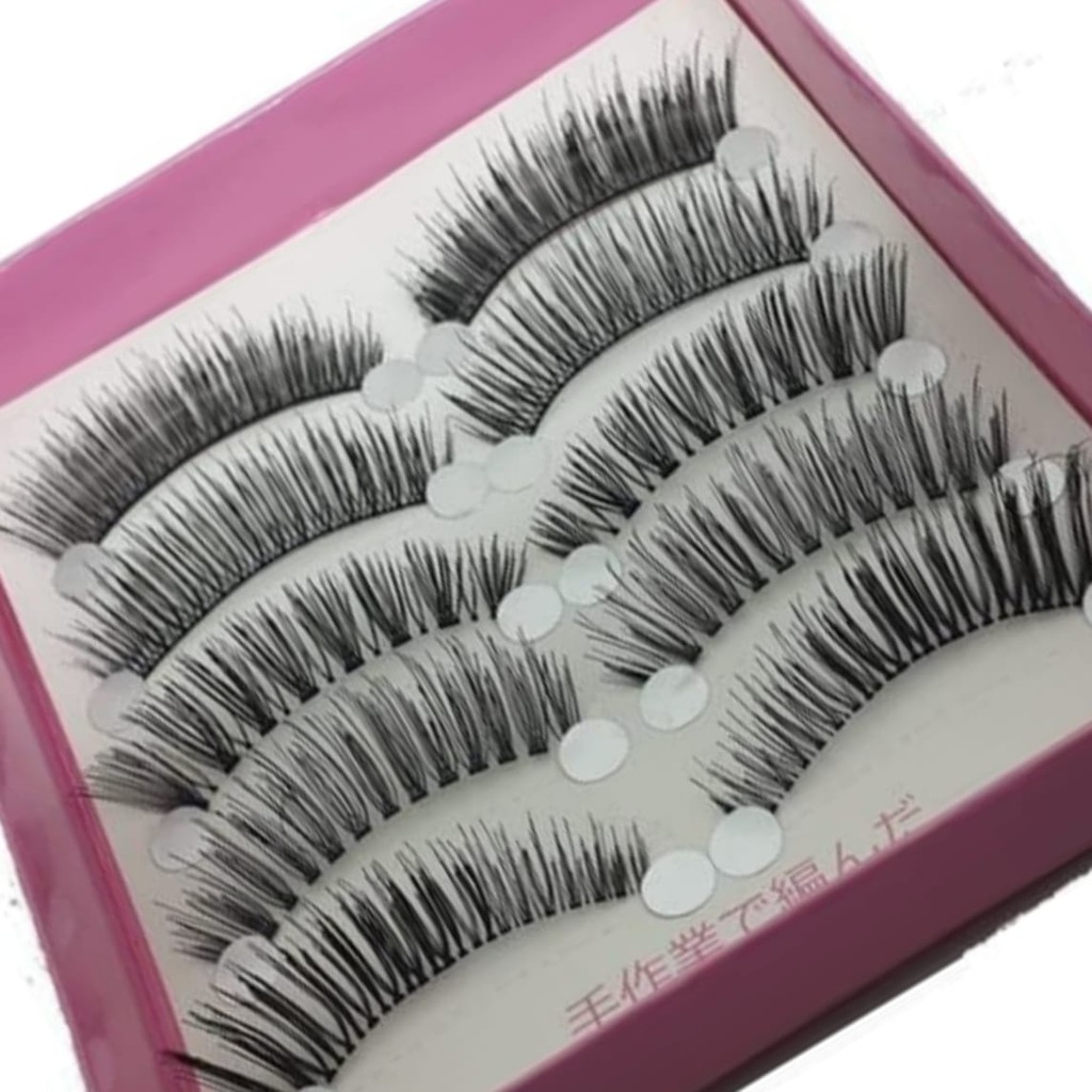 5 Pasang Bulu Mata Palsu Campur Eyelash Panjang Hitam 5-05