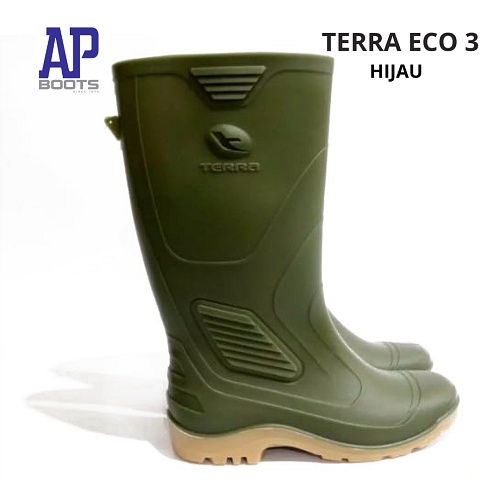 BISA COD - AP Terra Eco 3 Hijau - Sepatu Boot Panjang - AP Boots Terra Eco 3 Hijau Size 38-43 - Sepatu Boots Karet Hijau - FANZ STORE