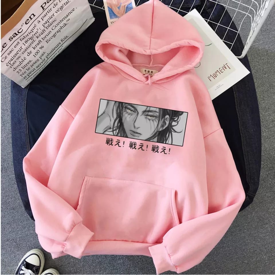 ANIME EREN JAEGER HOODIE PRIA - ATASAN TEBAL TERLARIS