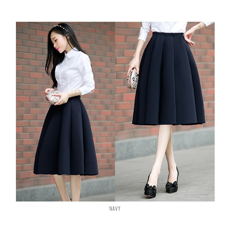 [*8-20] Miranda space cotton skirt/rok midi/rok kerja/ rok wanita