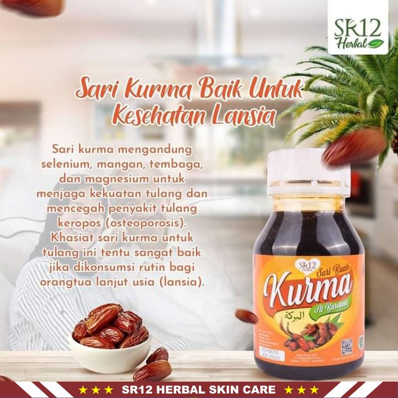 Sari Kurma SR12 | Sari Buah Kurma Al Barokah SR12 Herbal | Minuman Herbal SR12 | Daya tahan tubuh