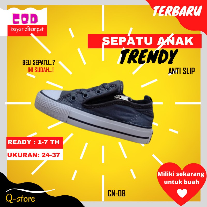 Sepatu Converse Low Anak Sekolah Murah Laki Perempuan Cowok Cewek umur 1 2 3 4 5 6 7 Tahun QG8