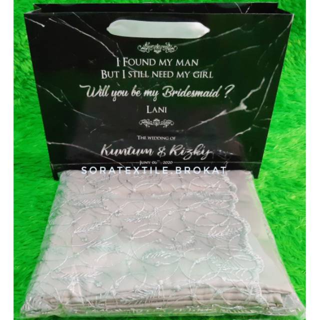 Paket seragam pernikahan / seragam bridesmaid / kain brokat murah