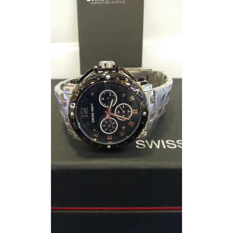 Jam Tangan Swiss steel ladies SN 8939LDiameter case 39mmcolor case black n steel