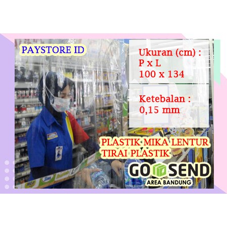Tirai Pembatas Plastik Bening Lentur / Transparan / Tirai Plastik / Barrier / Plastik Barir / barier
